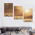 thumbnail image 4 of Nawypu Setting Sun Wild Animals Crossing Wildebeest and Zebra Poster Decorative Painting Canvas Animals Wildebeest and Zebra Wall Art Living Room Posters Framed, 4 of 4