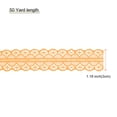 thumbnail image 2 of Unique Bargains 1.2 Inch Wide 50 Yard Lace Ribbon Floral Pattern Orange Lace Trim Ribbon for Gift Wrapping, Wedding Decor, 2 of 5
