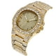 thumbnail image 3 of Reloj de cuarzo para hombre, reloj de pulsera de acero para hombre, reloj de diseño clásico de moda dorado para hombre, 3 of 5