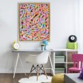 thumbnail image 3 of Stupell Industries Modern Pastel Candy Necklace Gold Floating Frame Canvas Art, 25 x 31, by LISH Creative, 3 of 8