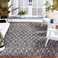 thumbnail image 2 of SAFAVIEH Courtyard Anson Geometric Indoor/Outdoor Area Rug, Black/Grey, 6'7" x 9'6", 2 of 6