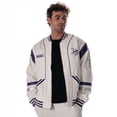 thumbnail image 6 of Unisex The Wild Collective  White Minnesota Vikings Oversized Retro Full-Zip Jacket, 6 of 7