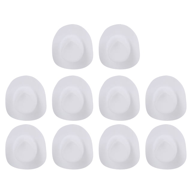 WRXMIJNHGSA 10 piezas Mini sombrero de vaquero Mini sombrero occidental de plástico Lindo sombrero de muñeca Sombreros de fiesta para juego de simulación Decoración de casa de muñecas