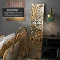 thumbnail image 3 of Red Lantern 6 ft. Tall Flowering Gold Canvas Room Divider - 3 Panel, Freestanding, Foldable Screen, 3 of 7
