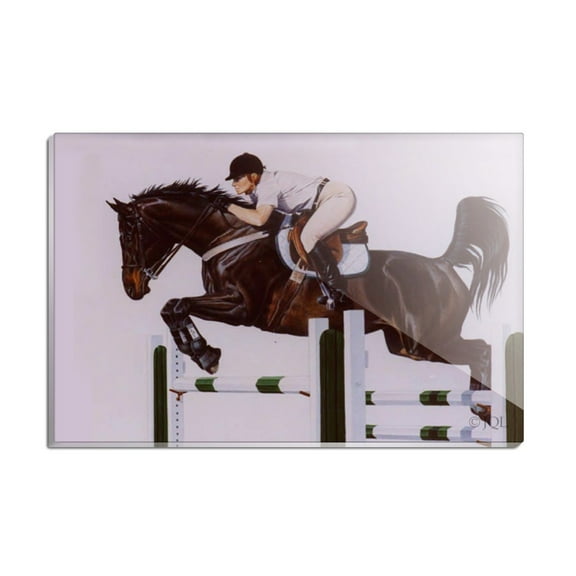 Horse Open Stadium Show Jumping Rectangle Acrylic Fridge Refrigerator Magnet
