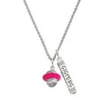 thumbnail image 1 of Delight Jewelry Silvertone Hot Pink Center Spinner Silvertone Sisters Best Friends Forever Bar Charm Necklace, 23", 1 of 4