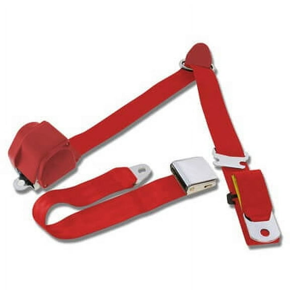 Scott Drake SB-3P-BR 1965-1973 3-Point Seat Belt Bright Red