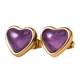thumbnail image 1 of LuckyLy Aretes Mujer de Corazón con Piedras Naturales, Acero Inoxidable con Baño Oro 14k – Joyería para Mujer, Regalos para Mujer San Valentín y Navidad, Regalos para Mamá Cumpleaños, violeta Unitalla, 1 of 6