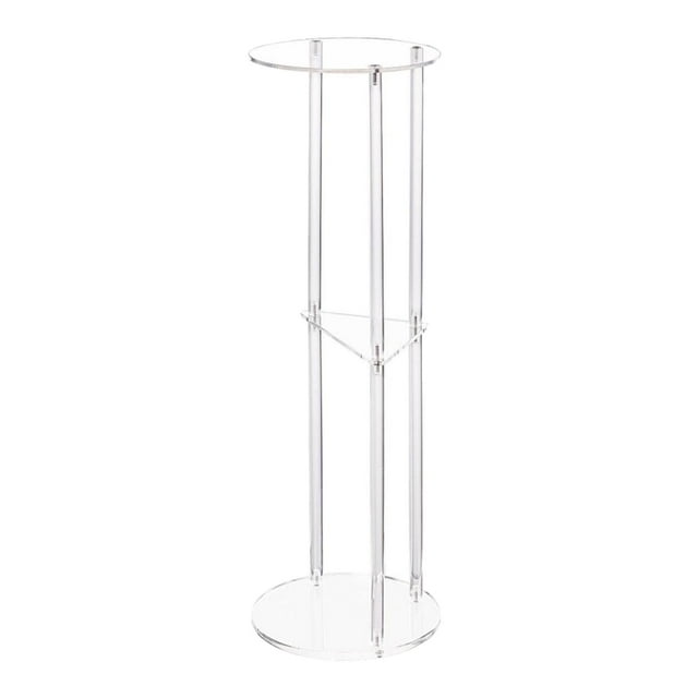 Mesita de Noche de Acrílico Transparente, Moderna, Redonda, de 3 Niveles, Pequeña Mesa Auxiliar para Bebidas, Mueble para Sala de Estar, Dormitorio, S