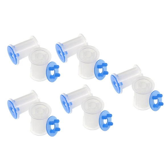 relayinert 10Pcs Fly Tying Bobbin Spools Gear Standard Thread Spool for Fishing Outdoor Clear 2.5cmx2.8cm with Cap 3x2.6cm