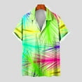 thumbnail image 1 of Mefallenssiah Mode Hommes Confortable Impression Manches Courtes Col Chemise Chemisier, 1 of 5