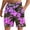 Purple, variant on Gpaecead Men's Printed Casual Sports Shorts with Pocket and Drawstring - Beach Pants XL Pink