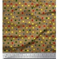 thumbnail image 1 of Soimoi Tissu Poly Georgette à Pois, Signe Croix & Imprimé Géométrique Carré au Mètre 42 Pouces de Large, 1 of 3