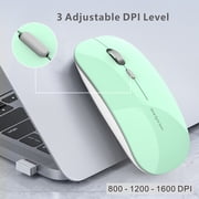Uiosmuph Wireless Mouse Silent Rechargeable Computer Mouse with USB Nano Receiver