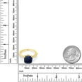 thumbnail image 5 of Gem Stone King 4.87 Ct Blue Sapphire White Created Sapphire 18K Yellow Gold Plated Silver Ring (Size 7), 5 of 6