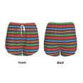 thumbnail image 3 of Fuzoiu Mexican Leopard Serape Blanket Stripes Print Women's Athletic Shorts, Double-Layer Running Shorts with Pocket,Women's Workout Shorts for Yoga, Gym, and Workouts-Small, 3 of 7