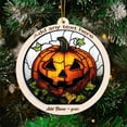 thumbnail image 3 of Jack O Lantern Stained Glass Suncatcher Ornament – Ornament Gift for Family, Friends, Men & Women, Christmas 2025 Keepsake, 3 of 6