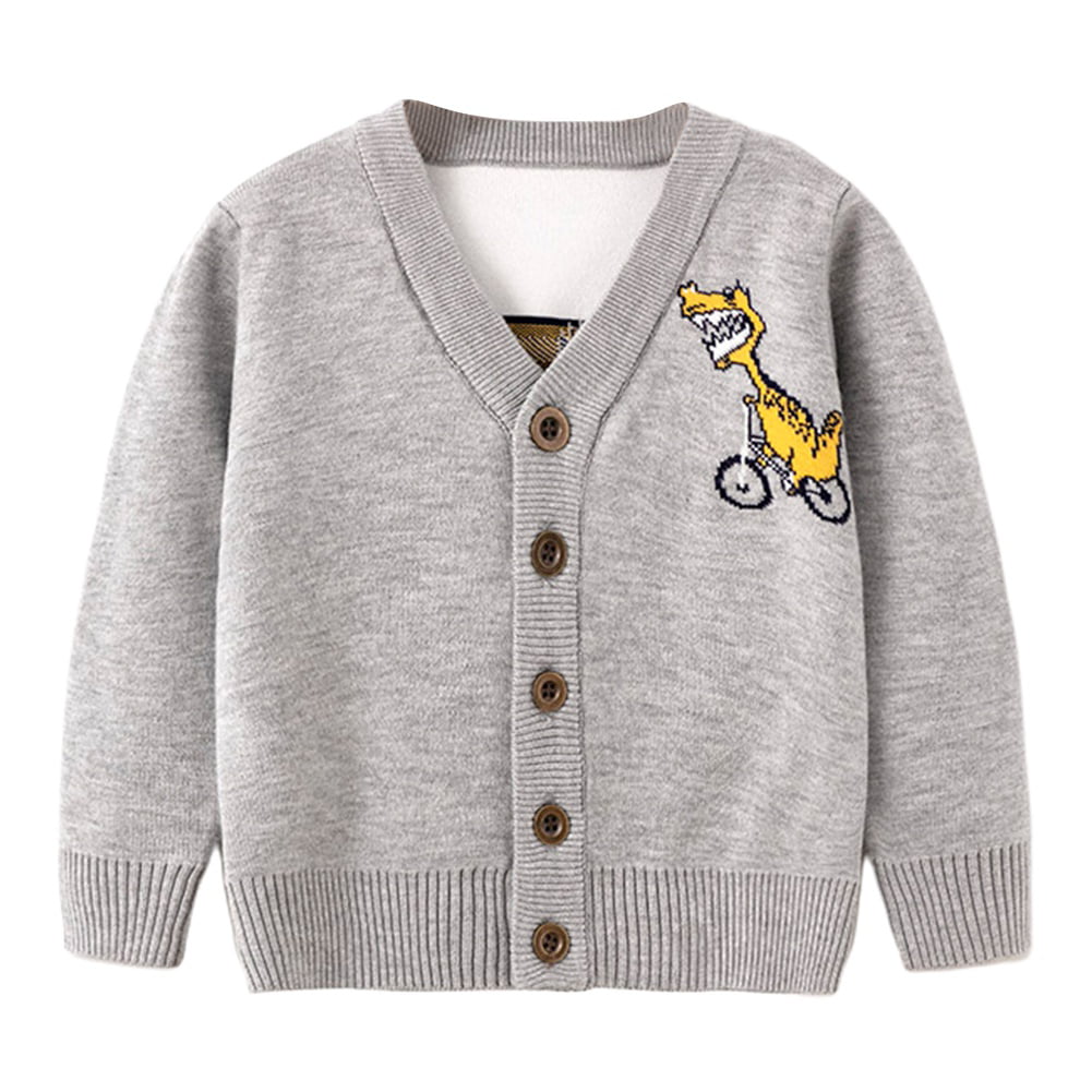 Baby Boy and Girl Winter Moose Cashmere Sweater Jacket 18m-5t