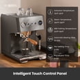thumbnail image 5 of Gemilai G3028A Espresso Machine, 15 Bar Professional Coffee Maker with Adjustable OPV & Automatic Milk Frother, PID Temperature Control, 57oz Tank, 550ml Boiler for Cappuccino, Latte Grey, 5 of 8
