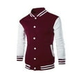 thumbnail image 3 of heyac Men's Varsity Baseball Jacket Casual Letterman Bomber Jacket Windbreaker Lightweight Jacket,,M, 3 of 5