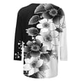 thumbnail image 6 of DDAPJ pyju Womens Tops 3/4 Sleeve Shirts Round Neck Loose Casual Blouses Floral Print Tshirts Multicolor XXL, 6 of 6