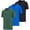 Set 4, variant on 3 Pack: Boys Dry-Fit Youth Teen Active Athletic Short Sleeve Workout Hoodie - Hooded Pullover Shirts