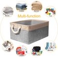 thumbnail image 4 of Cesta de Almacenamiento Plegable para Organizar Caja de Almacenamiento de Tela Resistente para Estante Caja de Almacenamiento con Asa para el Hogar como Almacenamiento de Ropa de Juguete 38*26*24cm, 4 of 7