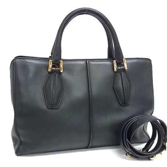 Pre-Owned Tod's TODS D Cube Handbag in Black Leather for Women (Good)
