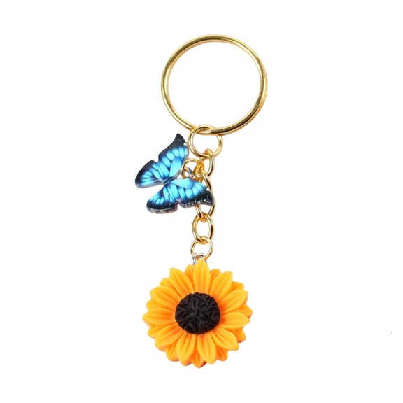Osdhezcn Sunflower Resin Keychain Pendant For Keys Bags Nature Lover Gift