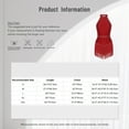 thumbnail image 7 of iiniim Women's Tassel Dance Dress Halter Neck Fringed Latin Ballroom Rumba Salsa Green XL, 7 of 7