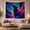 Cosmic Howling Wolf in Psychedelic Swirls, variant on Cosmic Howling Wolf in Psychedelic Swirls, Mystical Celestial for Nature Lovers, Wildlife Wall Art, Housewarming Gift Tapestry Wall Hanging for Bedroom, Living Room and Dorm