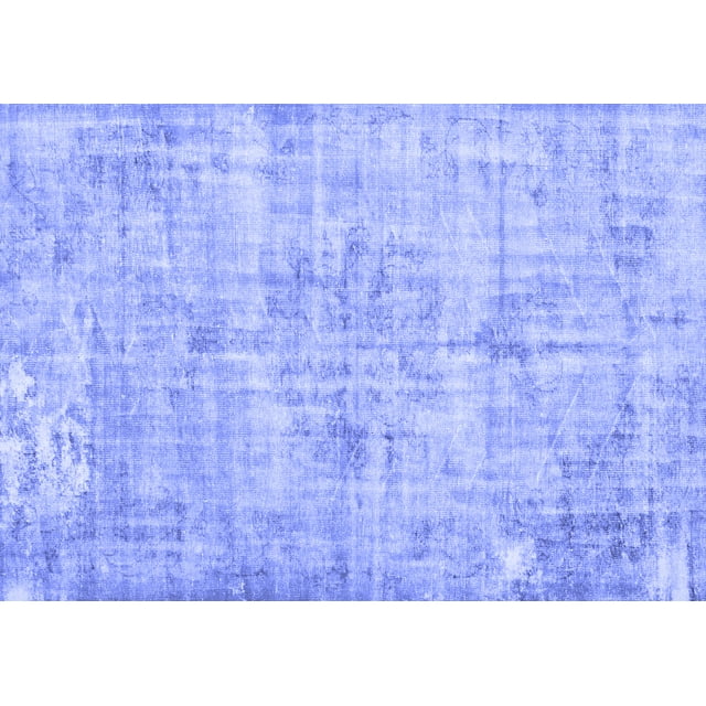 Ahgly Company Machine Washable Indoor Rectangle Persian Blue Traditional Area Rugs, 6' x 9'