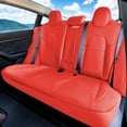 thumbnail image 2 of For 2017-2023 Tesla Model 3 FH Group Faux Leather Custom Fit Car Seat Covers   Solid Red - Rear Set, 2 of 4