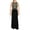 Black, variant on BETSY & ADAM Womens Black Patterned Sleeveless Full-Length Formal Dress Size: 4