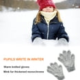 thumbnail image 3 of Sonducket 1 par de guantes para niños pequeños, guantes gruesos de punto de invierno, accesorio de ropa para manualidades de punto pequeño Simple y guantes y mitones gris claro, 3 of 6