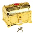 thumbnail image 3 of perfeclan Adventurous Treasure Box Pirate Treasure Box Props Jewelry Box Multifunction Antique Pirate Chest Storage Box for Party Favor gold, 3 of 9