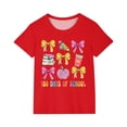 thumbnail image 2 of Fiudx Camiseta para Niño, Bonita Camiseta de Mangas Abullonadas, Estampado "100 Días de Colegio", Informal, Ideal para Verano, Ideal para Combinar con Cualquier Atuendo, Ideal para Viajes, Fiestas Es, 2 of 6