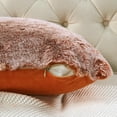 thumbnail image 6 of Home Soft Things Heavy Faux Fur Pillow Covers - 2 Pcs - Burnt Orange - 20"x20", 6 of 6