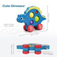 thumbnail image 5 of ICEKO Juguetes de madera para niños pequeños,Juguete de dinosaurio para caminar,Juguetes de desarrollo para regalo de cumpleaños de bebé de 1,2 y 3 años, 5 of 5