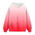thumbnail image 5 of BOBOGOJP Cute Hoodies for Teen Girls Trendy Preppy Hooded Sweatshirts Oversized Long Sleeve Shirts Gradient Clothes for Girls (Red, 5-6 Years), 5 of 6