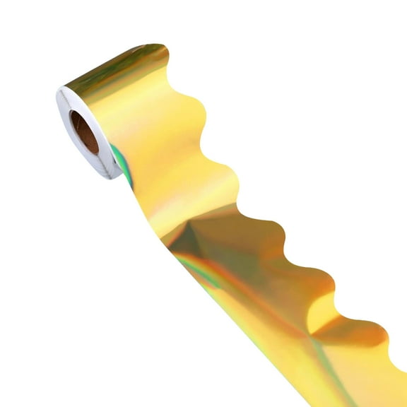 Gold Bulletin Border Trim Fan Shaped Bulletin Board Borders Border Stickers Back-to-School Bulletin Board Decorations