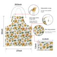 thumbnail image 7 of White Green Leaf Sunflower Pattern Apron-Garden Aprons for Women with Pockets-Cotton Linen Waterproof Kitchen Cooking Gardening Aprons Adjustable for Kitchen,Cooking,BBQ and Salon 33x27 Inch, 7 of 7