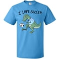 thumbnail image 3 of Inktastic I Love Soccer-Dinosaur in Blue T-Shirt, 3 of 5