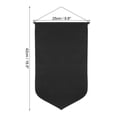 thumbnail image 2 of Uxcell 17" Length Enamel Pin Display Banner Canvas Pin Banner Wall Hanging Banner Black, 2 of 5