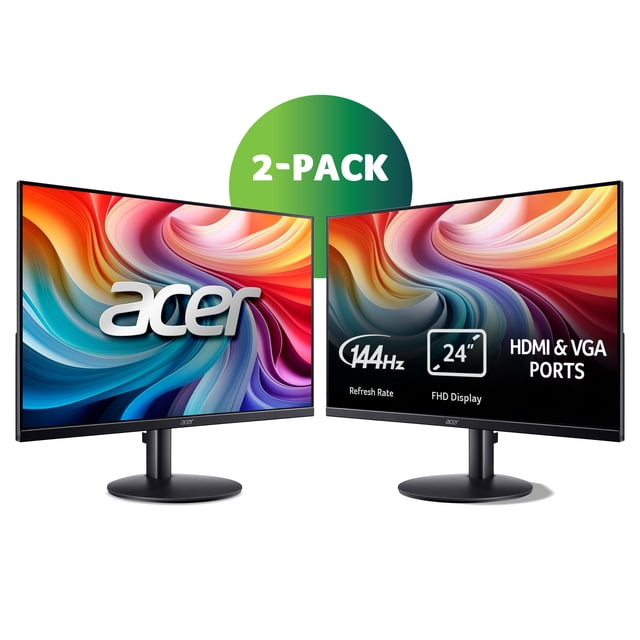 Acer 24 inch SA243Y P0Dbi FHD Monitor Ultra-thin 144Hz (1920x1080) 2-Pack
