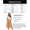 thumbnail image 3 of Women's Polka Dot Midi Skirts Casual High Elastic Waist A Line Pleated Midi Chiffon Skirts with Pockets, 3 of 4