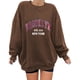 thumbnail image 1 of Gibobby Casual Sudadera para Mujer Sudaderas de gran tamaño para mujer estilo casual de manga larga ajuste relajado color sólido cuello redondo túnica(Café,CH), 1 of 4