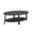 Charcoal, variant on Traditional Ornate Detailing Dark Cherry Finish Wood End Table with Claw Feet, 22W x 21D x 20H, Nesting Side Table for Living Room, Bedroom, Brown
