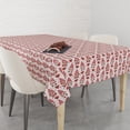 thumbnail image 3 of XAJAT 70‘‘x90'' Pink Rectangle Tablecloth, Cotton Linen Table Covers With Cartoon Prints, 3 of 4