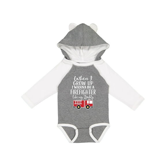 Inktastic Future Firefighter Like Daddy Boys Long Sleeve Baby Bodysuit